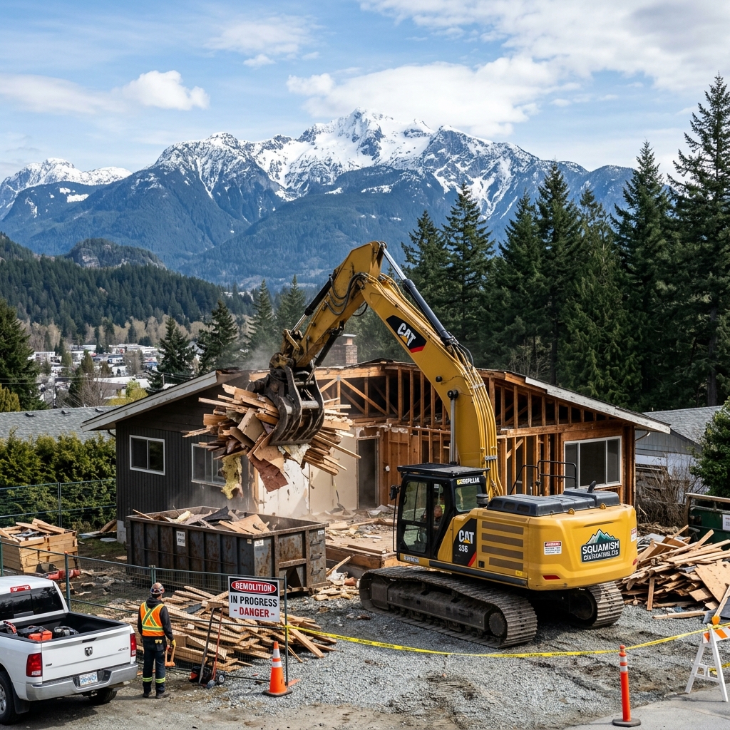 House & Garage Teardown Demolition in Squamish